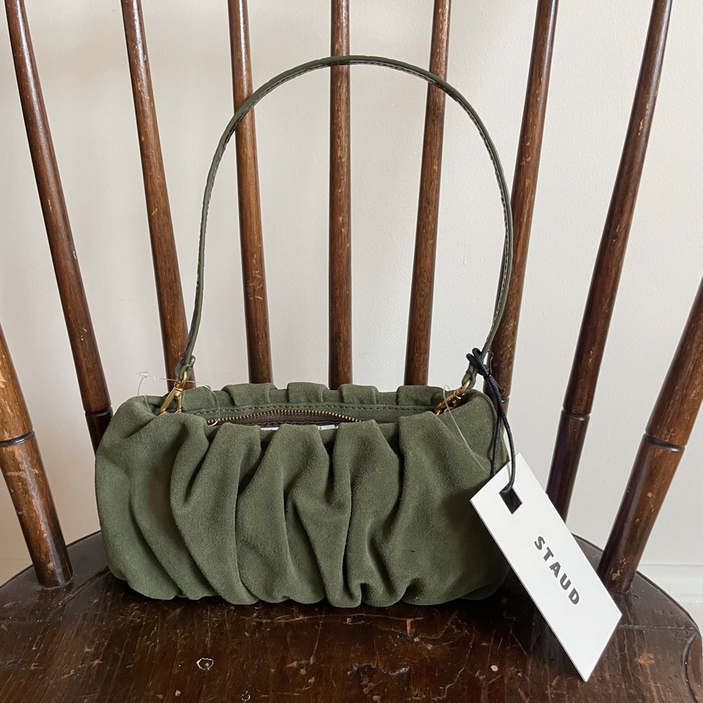 STAUD Olive Green Shoulder Bag